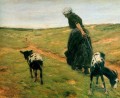 woman with goats Max Liebermann German Impressionism